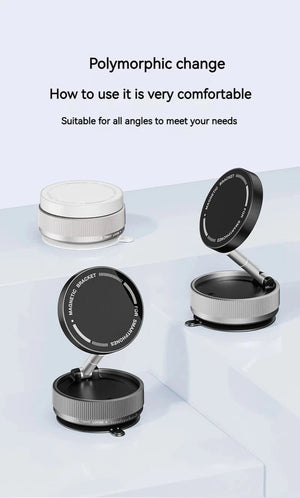 Planet Gates Vacuum Magnetic Car Phone Holder Foldable Suction Cup Kitchen Mirro Gym Bath Shower for Iphone 16 15 14 13 12 11 Pro Max Samsung