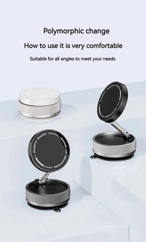 Planet Gates Vacuum Magnetic Car Phone Holder Foldable Suction Cup Kitchen Mirro Gym Bath Shower for Iphone 16 15 14 13 12 11 Pro Max Samsung