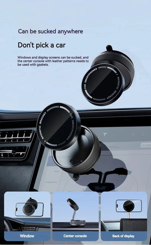 Planet Gates Vacuum Magnetic Car Phone Holder Foldable Suction Cup Kitchen Mirro Gym Bath Shower for Iphone 16 15 14 13 12 11 Pro Max Samsung
