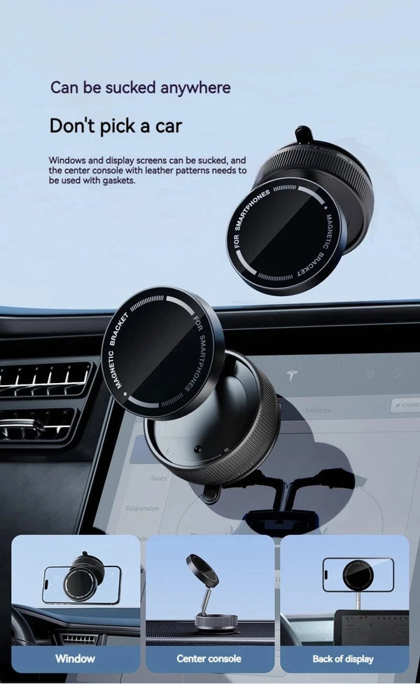 Planet Gates Vacuum Magnetic Car Phone Holder Foldable Suction Cup Kitchen Mirro Gym Bath Shower for Iphone 16 15 14 13 12 11 Pro Max Samsung