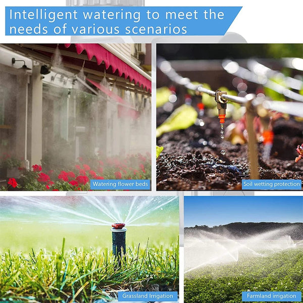 Planet Gates Valve Kit Tuya Zigbee Garden Watering Timer Smart Sprinkler Drip Irrigation System Built-in Water Flow Recorder With Soil Tester Gateway