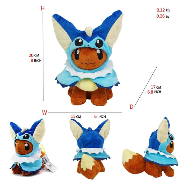 Planet Gates Vaporeon Eevee Cos Umbreon Espeon Jolteon Flareon Glaceon Vaporeon Sylveon Leafeon Plush Toy Stuffed Soft Cartoons All Star Collection