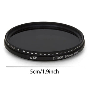 Planet Gates Variable Fader ND Filter Adjustable ND2 to ND400 Neutral Density for Camera Accessories Lens 11x11x2.5cm Polarizing Filter