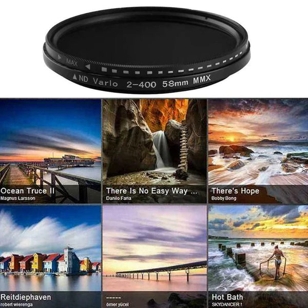 Planet Gates Variable Fader ND Filter Adjustable ND2 to ND400 Neutral Density for Camera Accessories Lens 11x11x2.5cm Polarizing Filter