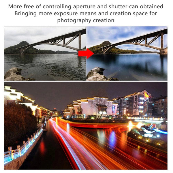 Planet Gates Variable Fader ND Filter Adjustable ND2 to ND400 Neutral Density for Camera Accessories Lens 11x11x2.5cm Polarizing Filter