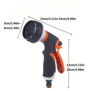 Planet Gates Variant1 1 Set, Eight Functions Garden Watering Flowers Car Wash Water Gun, 8 Functions Bag Glue Adjustable Water Spray Gun, Car Wash Gun
