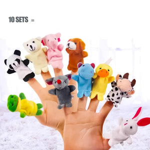 Planet Gates Various colors / Animals 10 PCS Creative Finger Dolls Cartoon Animal Shapes Baby Toys Parent Child Interactive Toys Baby Early Education