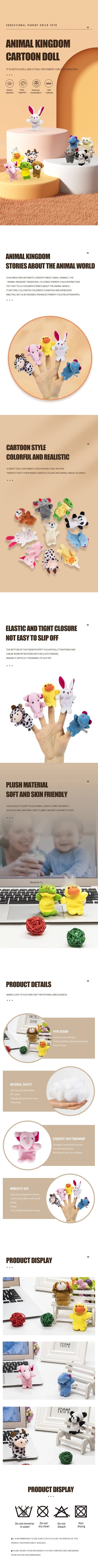 Planet Gates Various colors / Animals 10 PCS Creative Finger Dolls Cartoon Animal Shapes Baby Toys Parent Child Interactive Toys Baby Early Education