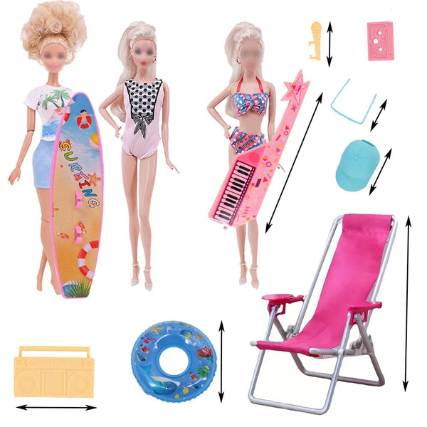 Planet Gates Various Set Barbies Doll Clothes Swimsuits Bikini Accessories for Barbie Doll Shoes Boots Skateboard For Barbie Doll Accessories