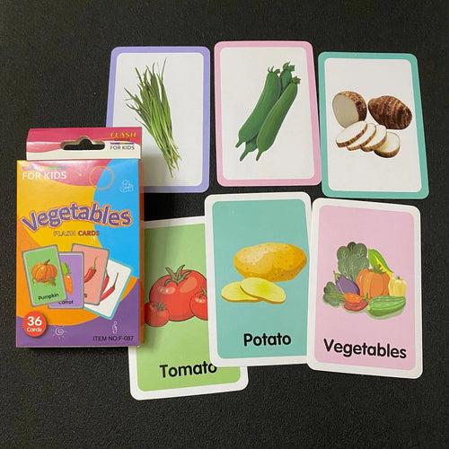 Planet Gates Vegetable 36pcs Children Cognition Cards Body Parts Animal Fruits Double Side Flashcards Montessori Baby Kids Early Educational Toys Gifts