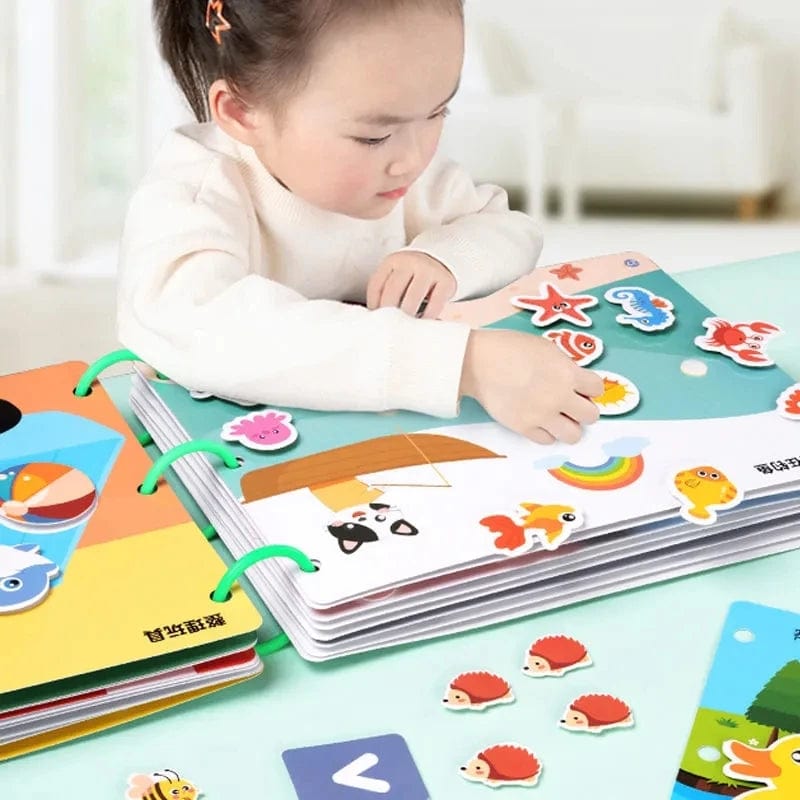 Planet Gates Vegetable-WT716 Quiet Busy Book Baby Montessori Material Toys Sticker Paste Matching Game Toddler Cognition Toy Book Kids Early Educational Toys