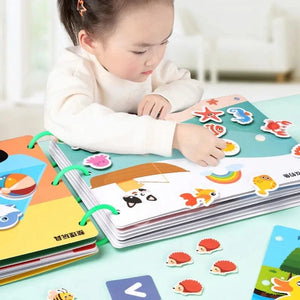 Planet Gates Vegetable-WT716 Quiet Busy Book Baby Montessori Material Toys Sticker Paste Matching Game Toddler Cognition Toy Book Kids Early Educational Toys