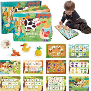 Planet Gates Vegetable-WT716 Quiet Busy Book Baby Montessori Material Toys Sticker Paste Matching Game Toddler Cognition Toy Book Kids Early Educational Toys