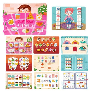 Planet Gates Vegetable-WT716 Quiet Busy Book Baby Montessori Material Toys Sticker Paste Matching Game Toddler Cognition Toy Book Kids Early Educational Toys