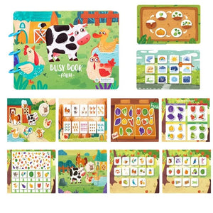 Planet Gates Vegetable-WT716 Quiet Busy Book Baby Montessori Material Toys Sticker Paste Matching Game Toddler Cognition Toy Book Kids Early Educational Toys