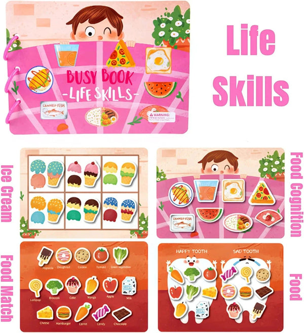 Planet Gates Vegetable-WT716 Quiet Busy Book Baby Montessori Material Toys Sticker Paste Matching Game Toddler Cognition Toy Book Kids Early Educational Toys