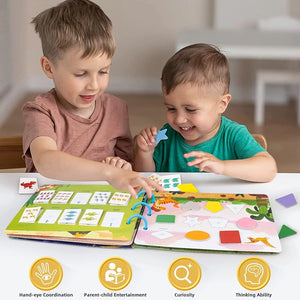 Planet Gates Vegetable-WT716 Quiet Busy Book Baby Montessori Material Toys Sticker Paste Matching Game Toddler Cognition Toy Book Kids Early Educational Toys