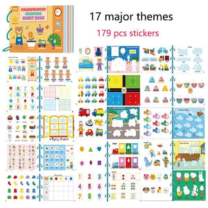 Planet Gates Vegetable-WT716 Quiet Busy Book Baby Montessori Material Toys Sticker Paste Matching Game Toddler Cognition Toy Book Kids Early Educational Toys