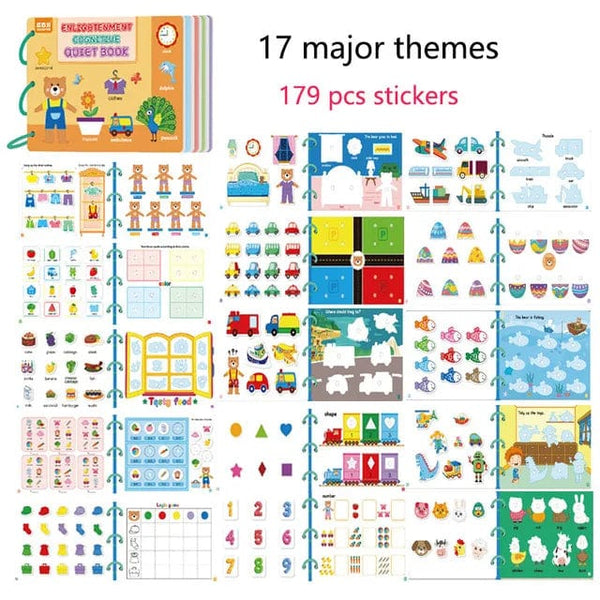 Planet Gates Vegetable-WT716 Quiet Busy Book Baby Montessori Material Toys Sticker Paste Matching Game Toddler Cognition Toy Book Kids Early Educational Toys