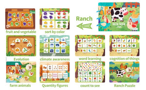 Planet Gates Vegetable-WT716 Quiet Busy Book Baby Montessori Material Toys Sticker Paste Matching Game Toddler Cognition Toy Book Kids Early Educational Toys