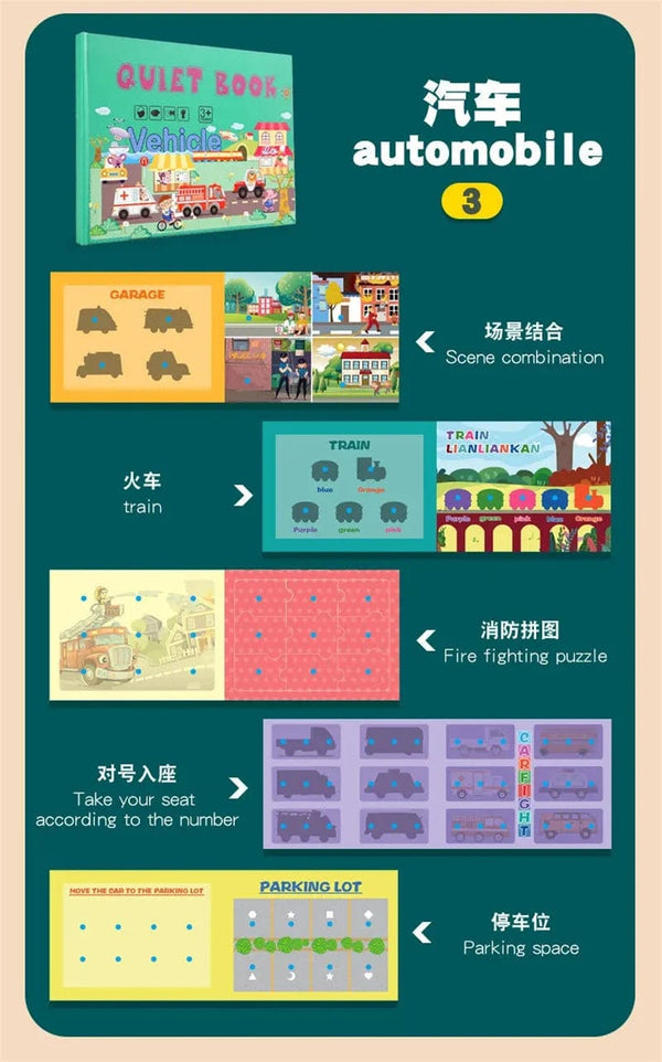 Planet Gates Vegetable-WT716 Quiet Busy Book Baby Montessori Material Toys Sticker Paste Matching Game Toddler Cognition Toy Book Kids Early Educational Toys