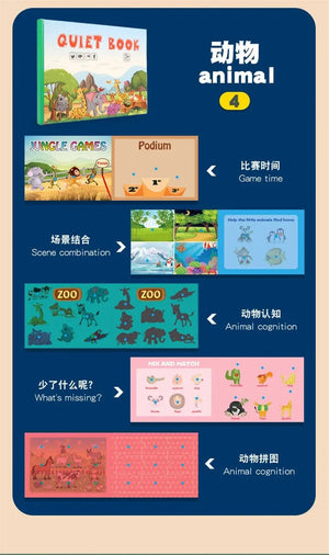 Planet Gates Vegetable-WT716 Quiet Busy Book Baby Montessori Material Toys Sticker Paste Matching Game Toddler Cognition Toy Book Kids Early Educational Toys