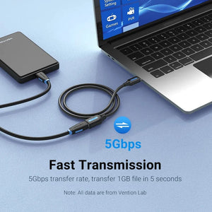 Planet Gates Vention USB 3.0 Extension Cable USB 3.0 2.0 Cable Extender Data Cord for PC Smart TV Xbox One SSD Fast Speed USB Cable Extension
