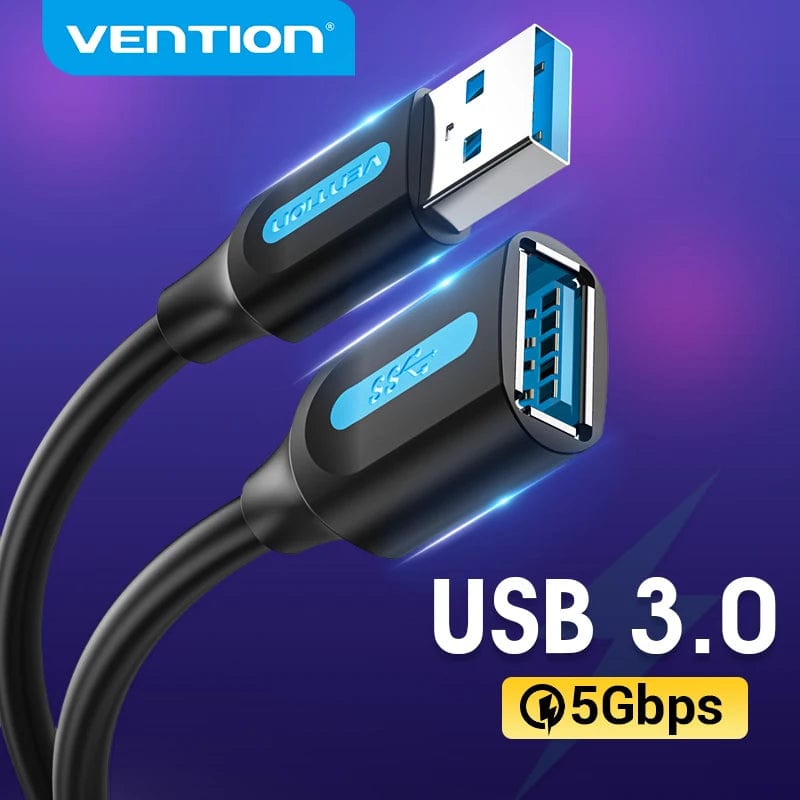 Planet Gates Vention USB 3.0 Extension Cable USB 3.0 2.0 Cable Extender Data Cord for PC Smart TV Xbox One SSD Fast Speed USB Cable Extension