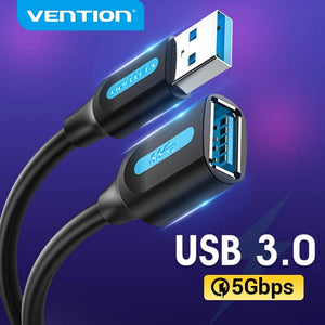 Planet Gates Vention USB 3.0 Extension Cable USB 3.0 2.0 Cable Extender Data Cord for PC Smart TV Xbox One SSD Fast Speed USB Cable Extension