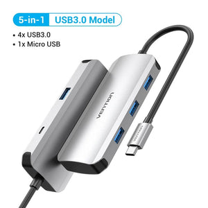 Planet Gates Vention USB C HUB Type C to USB 3.0 Dock Station USB C HDMI RJ45 4K for MacBook Pro Air Accessories Type C 3.1 Splitter USB HUB