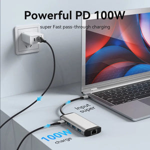 Planet Gates Vention USB C HUB Type C to USB 3.0 Dock Station USB C HDMI RJ45 4K for MacBook Pro Air Accessories Type C 3.1 Splitter USB HUB