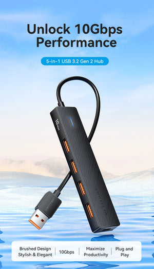 Planet Gates Vention Usb Hub 4 Port ABS Hub Usb 3 0 10Gbps for Laptop Multi Splitter Adapter For Xiaomi Macbook PC Computer Accessories