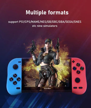 Planet Gates VILCORN X50 MAX Handheld Game Console for PS1 Retro Games Kids Video Game Player for GBA/SNES Portable Audio Gaming Console