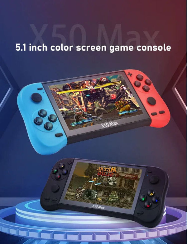 Planet Gates VILCORN X50 MAX Handheld Game Console for PS1 Retro Games Kids Video Game Player for GBA/SNES Portable Audio Gaming Console