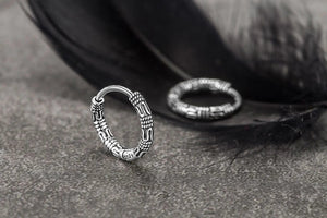 Planet Gates Vintage 925 Sterling Silver Hoop Earrings Pattern Earring For Women Silver Jewelry Korea New