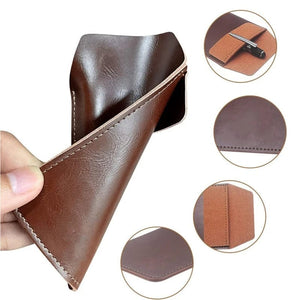 Planet Gates Vintage Leather Pen Pocket Multi-funcational Pen Sleeve Pen Holder Case for Office Women Men Doctor Nurse Artist Teacher Gift