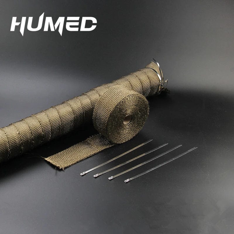Planet Gates Vintage Motorcycle 5cm*5/10/15M Motorcycle Exhaust Pipe Header Heat Wrap Resistant Wrap Tape Fiberglass Heat Shield Motocross