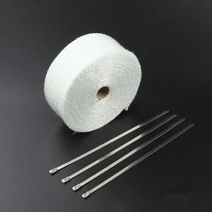 Planet Gates Vintage Motorcycle 5cm*5/10/15M Motorcycle Exhaust Pipe Header Heat Wrap Resistant Wrap Tape Fiberglass Heat Shield Motocross