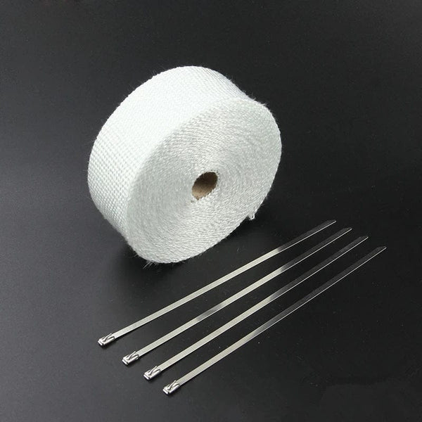 Planet Gates Vintage Motorcycle 5cm*5/10/15M Motorcycle Exhaust Pipe Header Heat Wrap Resistant Wrap Tape Fiberglass Heat Shield Motocross