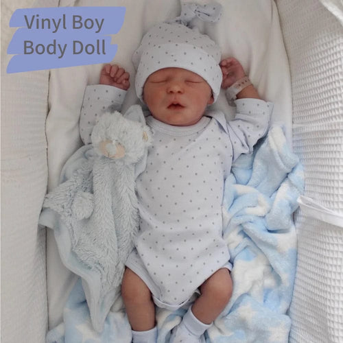 Planet Gates Vinyl Boy Body Doll 43CM Baby Doll Silicone Vinyl Cloth Preemie Doll Already Finished 3D Painted Skin Veins Art Collection Doll Gift For Girl