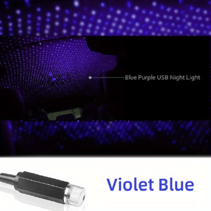 Planet Gates Violet Blue 1pc Star Projector Night Light, USB Car Roof Atmosphere Lights, Portable Adjustable Romantic Interior Car Lights, Portable USB Night Light Decorations For Car, Ceiling, Bedroom