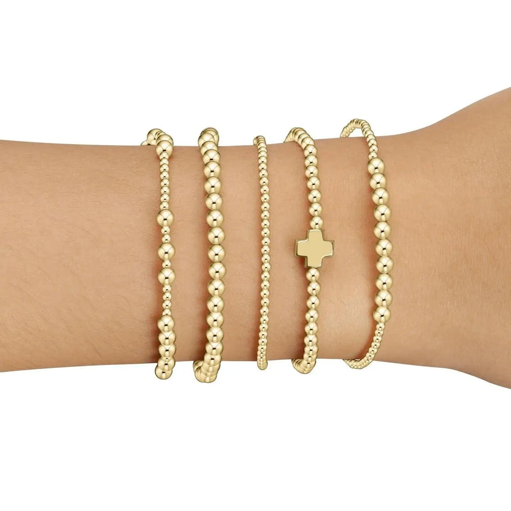 Planet Gates Vlen Christian Gold Cross Luxury Bracelet Fashion Jewelry 18 K Gold Plated Beads Bracelet for Women Beaded Pulseras Mujer