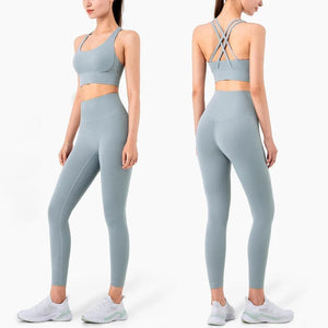 Planet Gates Vnazvnasi 2023 Yoga Set Leggings And Tops Fitness Sports Suits Gym Clothing Yoga Bra Seamless Leggings Running Women Tops Pant