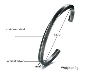 Planet Gates Vnox Vintage Stainless Steel Bangle for Men Women Mobius Twisted Cuff Bracelet Unisex Casual Pulseira Gents Jewelry
