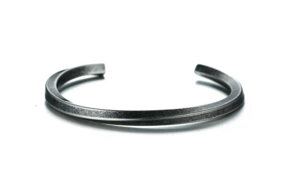 Planet Gates Vnox Vintage Stainless Steel Bangle for Men Women Mobius Twisted Cuff Bracelet Unisex Casual Pulseira Gents Jewelry