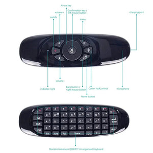 Planet Gates Voice Not Backlit Voice Air Mouse C120 2.4G RF Smart Remote Control 7 Color Backlight Wireless Mini Keyboard for Android TV Box