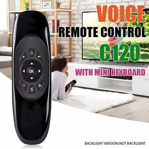 Planet Gates Voice Not Backlit Voice Air Mouse C120 2.4G RF Smart Remote Control 7 Color Backlight Wireless Mini Keyboard for Android TV Box