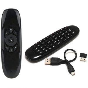 Planet Gates Voice Not Backlit Voice Air Mouse C120 2.4G RF Smart Remote Control 7 Color Backlight Wireless Mini Keyboard for Android TV Box