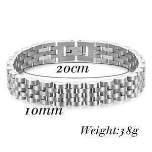 Planet Gates VQYSKO Trendy Minimalist Stainless Steel Gold Color Plated Watch Strap Bracelet for Women/Men Jewelry Gifts Couple Bracelet