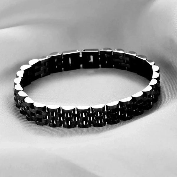Planet Gates VQYSKO Trendy Minimalist Stainless Steel Gold Color Plated Watch Strap Bracelet for Women/Men Jewelry Gifts Couple Bracelet